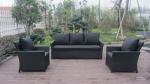 5 Seat Back Cushion Outdoor Rattan Sofa Set For Hotel Poolside