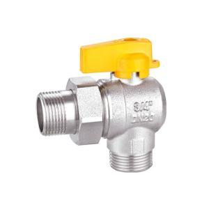 Wholesale Brass Gas 1/2 Inch Male Ball Valve Nickel Plated 3/4 Threaded Ball Valve from china suppliers