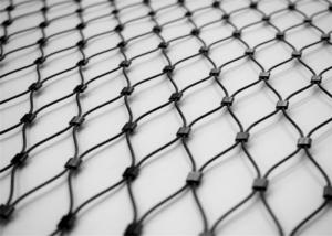 Wholesale Architectural Metal Wire Rope Mesh , Crimped Stainless Steel Cable Netting from china suppliers