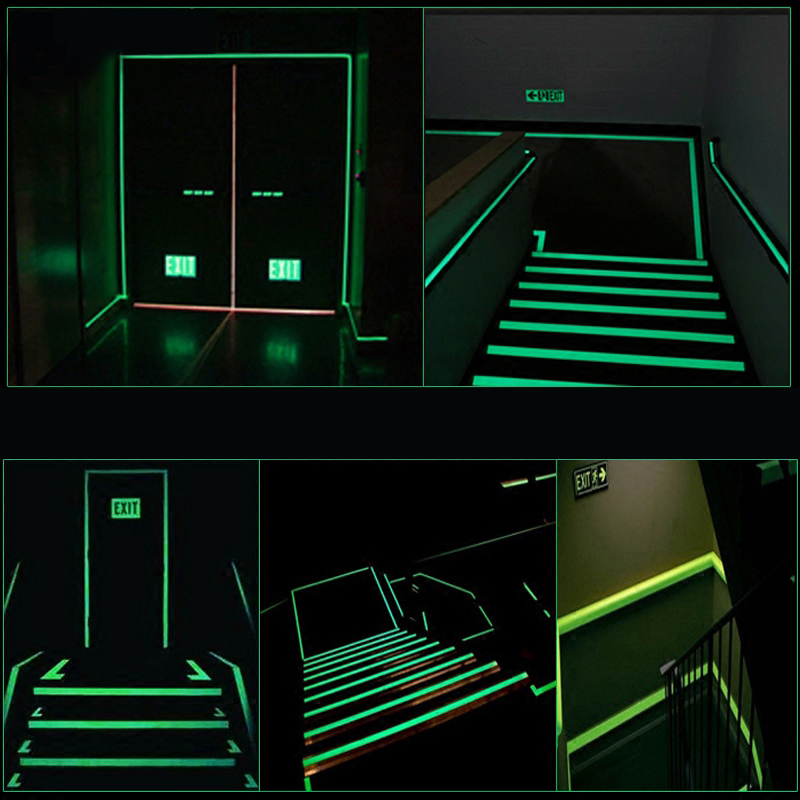 Safety Luminous Self Adhesive Tape Military Sticker Removable Waterproof Photoluminescent