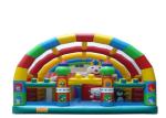 Sport Outdoor Inflatable Playground Custom Logo Printable High Safety With Cover