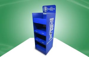 Wholesale Four Shelves POS Cardboard Displays Blue Assembly Floor Display Stands from china suppliers
