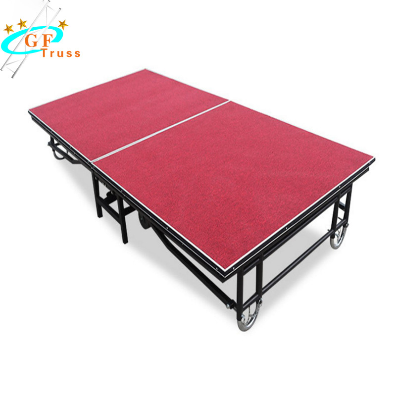 18mm Plywood Mobile Folding Portable Platform Stage For Hotel Events