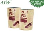 Multiple Uses Waterproof Kraft Paper Zipper Bags Customized Size For Walnuts /