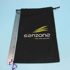Wholesale Black Printing Logo 30x45cm Canvas Drawstring Bags from china suppliers