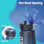 32oz Motivational Sports Water Bottle with Time Marker - Times to Drink - Tritan