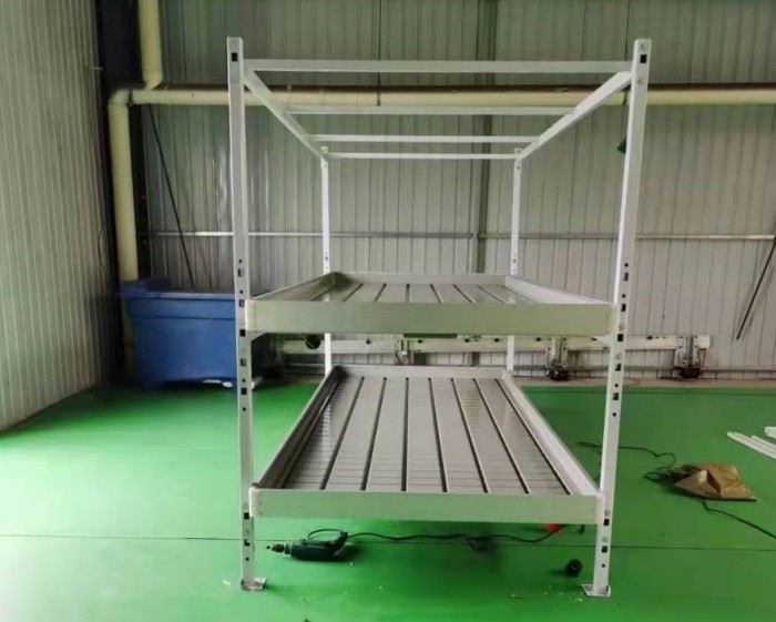 Vegetable Outdoor Indoor Plant Growing Rack 1.22x2.44m Ebb Flood Fixed Table Growing Rack For Medical Plants