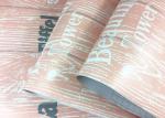 Pink Color Self Adhesive Decorative Acid And Alkali Resistance 53cm * 50m Per