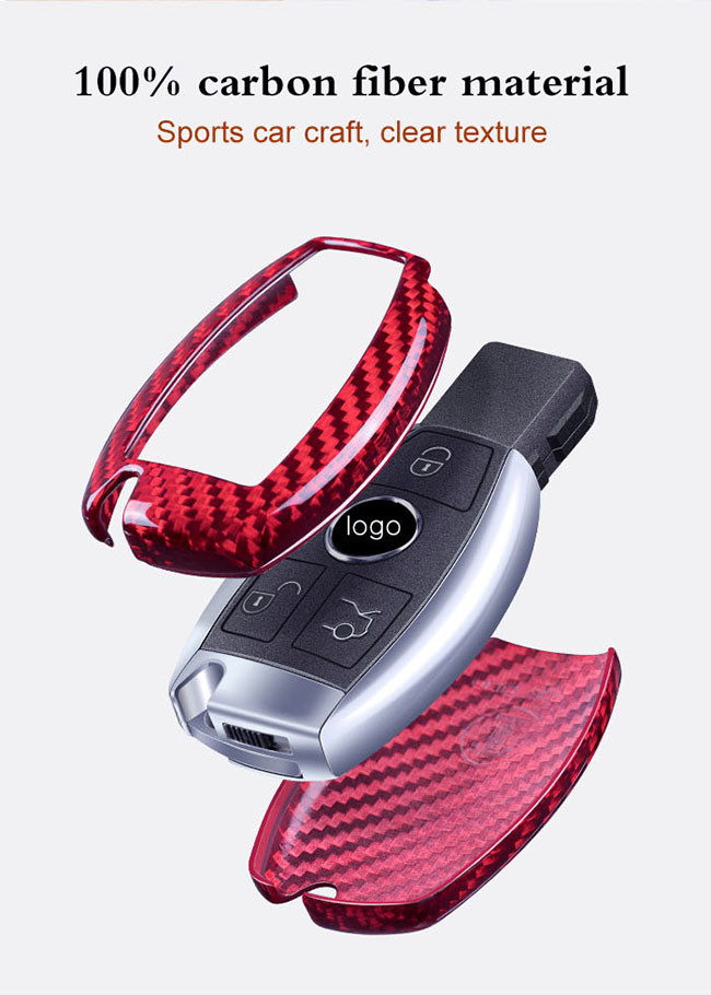 Scratch Resistant Glossy Mercedes Carbon Key Cover