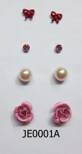 Wholesale rose bow earring set from china suppliers