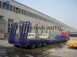3 Line 6 Axles Truck Trailer Low Bed , Low Bed Lorry Loading 100 Tons
