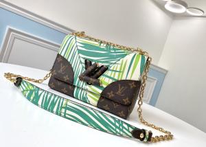 Wholesale M5028Silk-Screen Luxury Chain Bag Genunie Leather And Carvas Luxury Chain Bag Rippel Bottom Cross-Body Bag from china suppliers