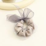 Orange White Yellow Xl Hair Scrunchies With Bow Women Girl Hair Circle Gauze 5