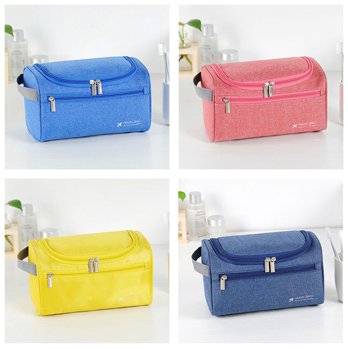 Mens Waterproof Oxford Hanging Travel Toiletry Bag With Hooks