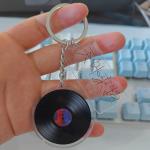 Metal Ring Transparent Acrylic Keychain Durable Simple Album CD Singer Idol
