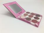 Makeup 9 Color Glitter Eyeshadow Palette With Mirror Cardboard Box Material