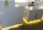 Retail Shop Museum Display Cases High Glossy White Color 12V Output Power