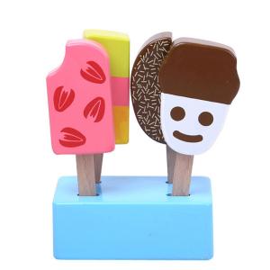 Wholesale Printed 1pc Wooden Ice Cream Toys For Preschool Girl Boy Toys from china suppliers