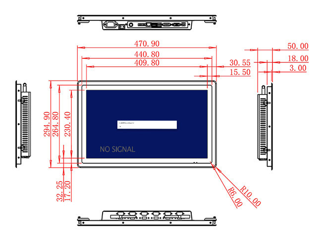 18.5-Inch Compact Touch Panel for Logistics and Equipment Control