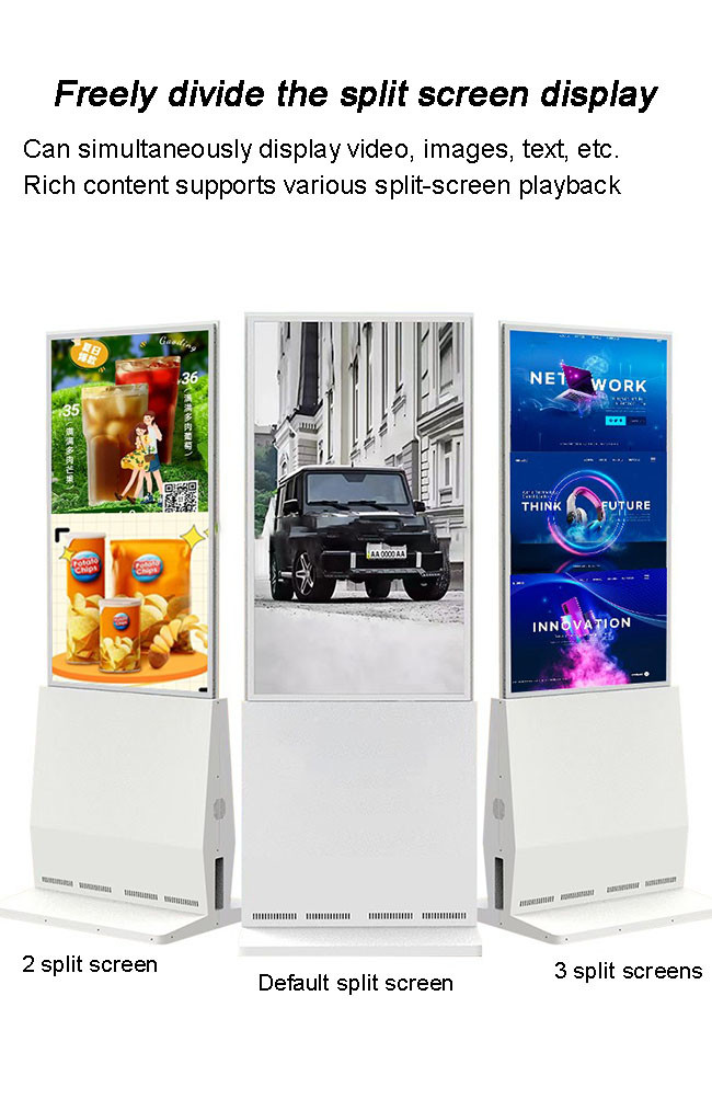 32-Inch High Brightness Android Floor Stand Display 1000-3000 Nits Digital Stand for Window Advertising Screen