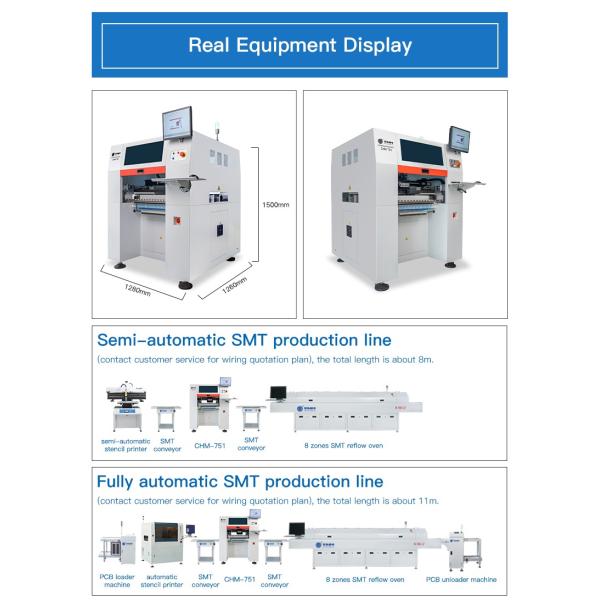 CHM-751Full Automatic Pick And Place SMT Machine CHM-751 SMT Feeder LED Making
