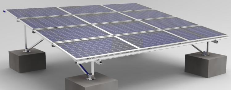 1.4KN/m2 Snow Load Anodized Solar Panel Roof Mounting Brackets for PV Ground Mounting
