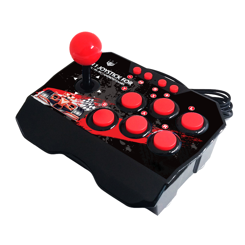 Wholesale Price 4-in-1 Retro Arcade Station USB Wired Rocker Fighting Stick Game Joystick Controller For Android TV Games