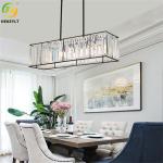 Clear Dimmable Crystal Pendant Light Luxury K9 Crystal Metal