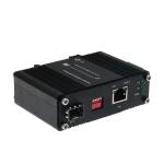 Mini Industrial 10G/5G/2.5G/1G/100M 802.3at to 10GBASE-X SFP+ Media Converter