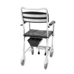 Toilet Chair with Wheeled Potty Steel Lightweight Commode Chair