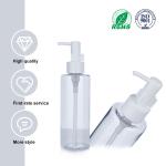 160ml Clear Cylindrical Plastic Eye Makeup Remover Pump Bottle 45.5mm