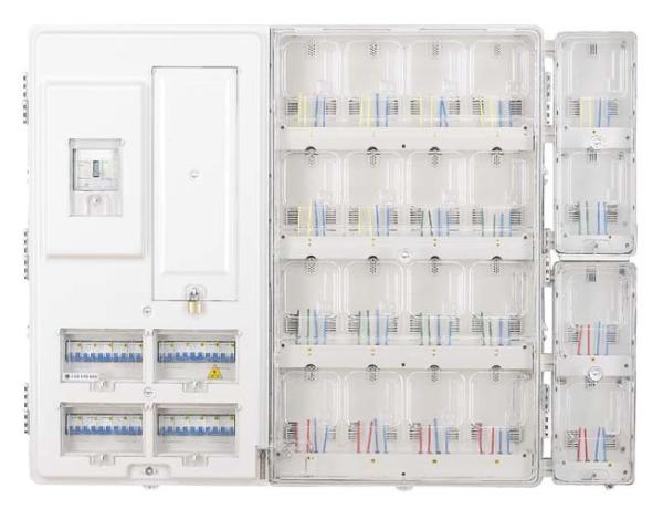 20 Way Single Phase Meter Box , Industrial Indoor Plastic Electric Meter