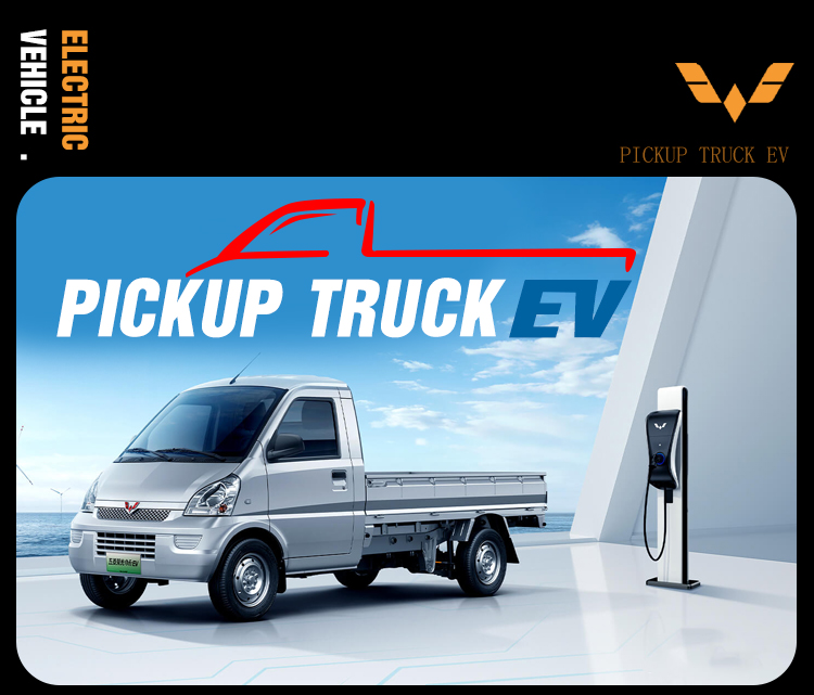 2023 Light Cargo Truck Electric Mini Truck 4x4 Pickup Truck Wuling Auto Van Ev 50 Electric Cars Adults Vehicle