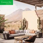 Modern Patio Furniture Aluminum Frame Garden Sofa Set for Outdoor Double Seating