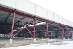 Red Paint Metal Garage Buildings For Cargo Storage & Logistic Transportaiton