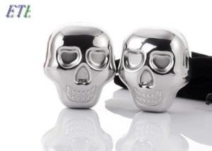 Wholesale Creative Whiskey Metal Ice Cubes For Scotch , 304 Stainless Steel Skull Head Ice Cubes from china suppliers