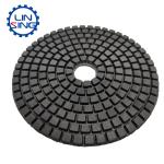 Resin and Diamond Powder 5 Inch Chiseled Edge Polishing Pads for Stone Edge