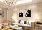 0.53*10M Washable Vinyl Wallpaper Embossed Circle Stripes for Living Room