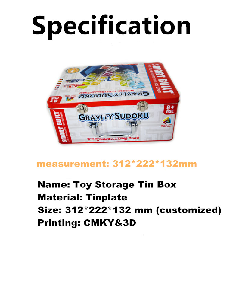 Antirust Decorative Tin Boxes With Lids , Lockable rectangular hinged tin containers