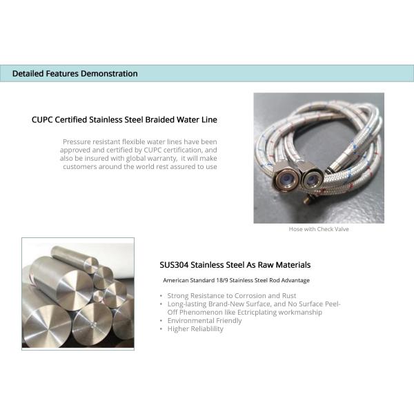 CUPC Hose Extendable Kitchen Sink Tap
