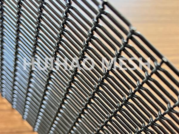 Facade Stainless Steel Architectural Mesh Metal Woven Wire Spray Black For