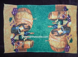 Wholesale tea towel , micrfiber material , pigment printed from china suppliers