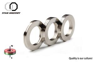 Wholesale NiCUNi coated N35 ndfeb ring magnet , Large neodymium magnets , Neodymium ring magnets from china suppliers