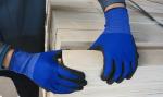 18 Gauge Nylon Liner Black Foam Nitrile Gloves For Wood Handing