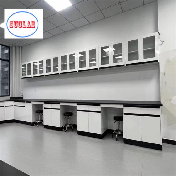 Chemistry Lab Workbench Wood Laboratory Furniture With Phenolic Resin Worktop