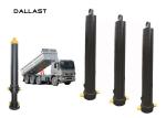 Custom Single Acting Hydraulic Ram , Dump Truck Welded Hydraulic Ram Cylinder
