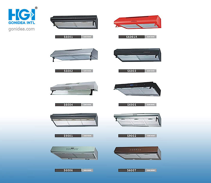 Stainless Steel Slim Kitchen Cabinet Range Hood For Low Ceiling