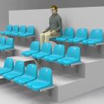Bucket Type Plastic Stadium Sports Seats For Football Grandstands