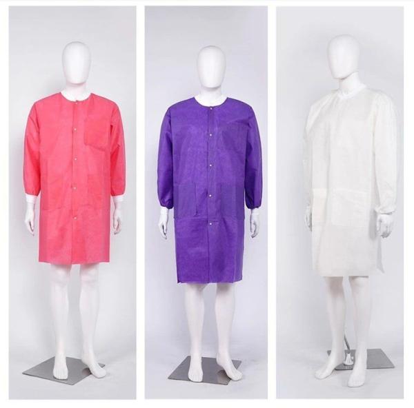 120X145cm Disposable Lab Coat for Work Item Breathable PP/SMS/MP/Tyvek