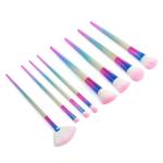 Hot sale 8 pcs Cosmetic rainbow makeup brush, fashion makeup brush set